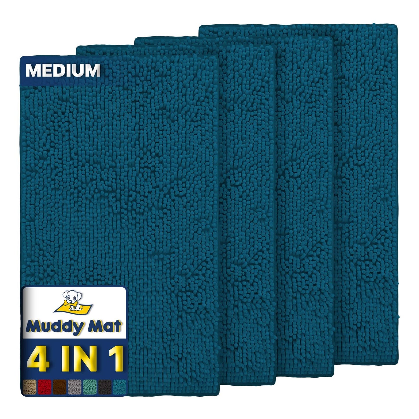 Muddy Mat® - Anti-Mud Dog Door Mat - Pack of 4