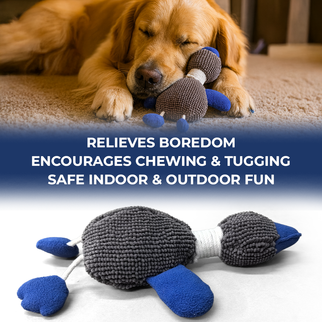 Muddy Mat Duck Dog Toy – Indestructible Dog Toy for Indoor & Outdoor Play – Durable Chenille Plush Dog Toys for Aggressive Chewers, Safe & Fun for All Breeds