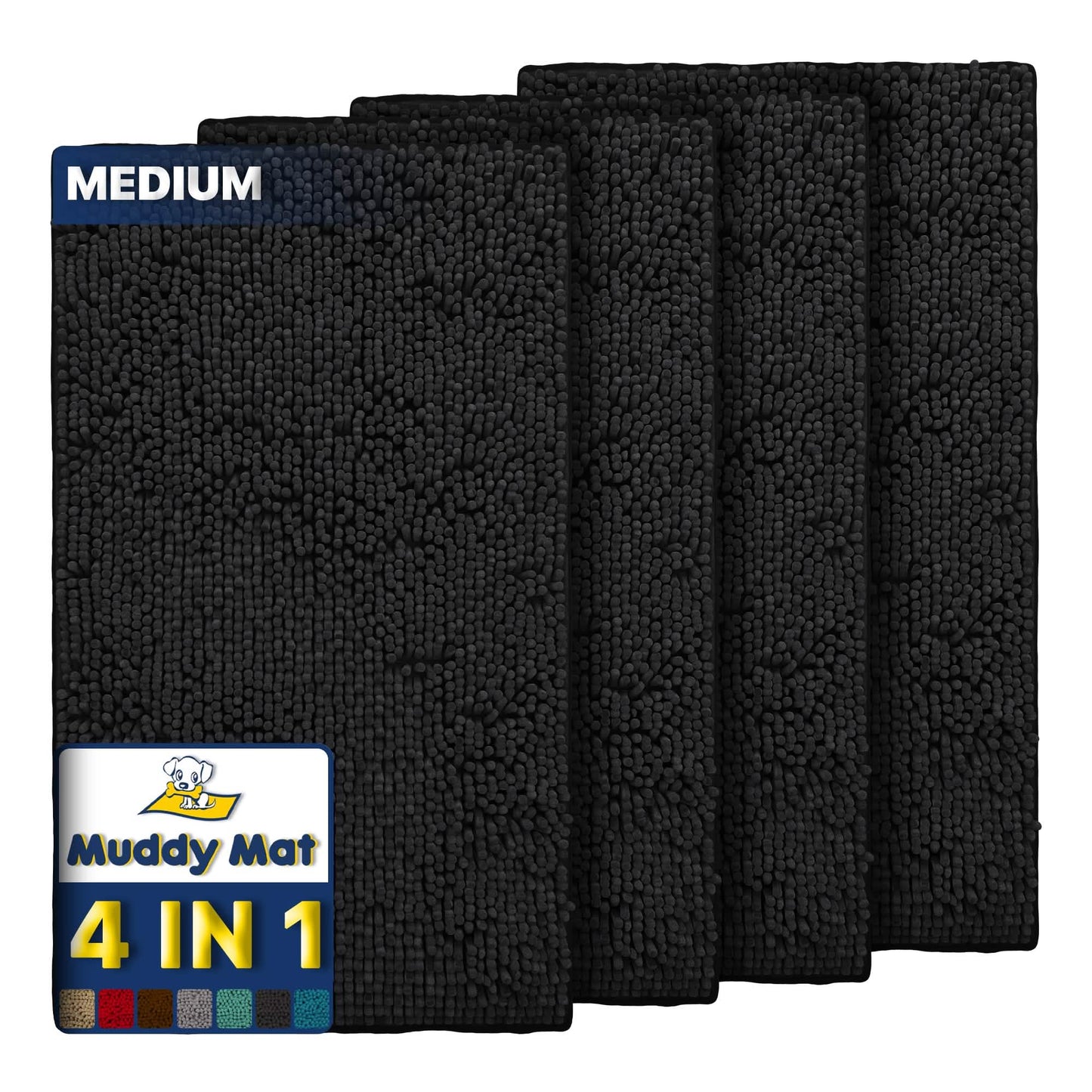 Muddy Mat® - Anti-Mud Dog Door Mat - Pack of 4