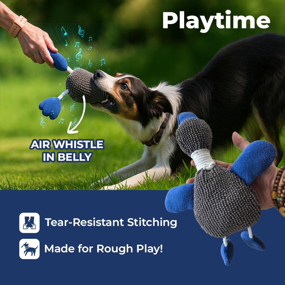 Muddy Mat Duck Dog Toy – Indestructible Dog Toy for Indoor & Outdoor Play – Durable Chenille Plush Dog Toys for Aggressive Chewers, Safe & Fun for All Breeds