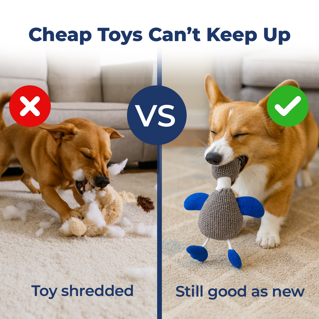 Muddy Mat Duck Dog Toy – Indestructible Dog Toy for Indoor & Outdoor Play – Durable Chenille Plush Dog Toys for Aggressive Chewers, Safe & Fun for All Breeds