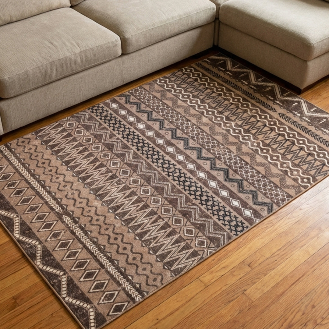 フェイラベルオトンヌ　インテリアマット Muddy Carpet Nomad Washable Area Rugs for Living Room, Bedroom