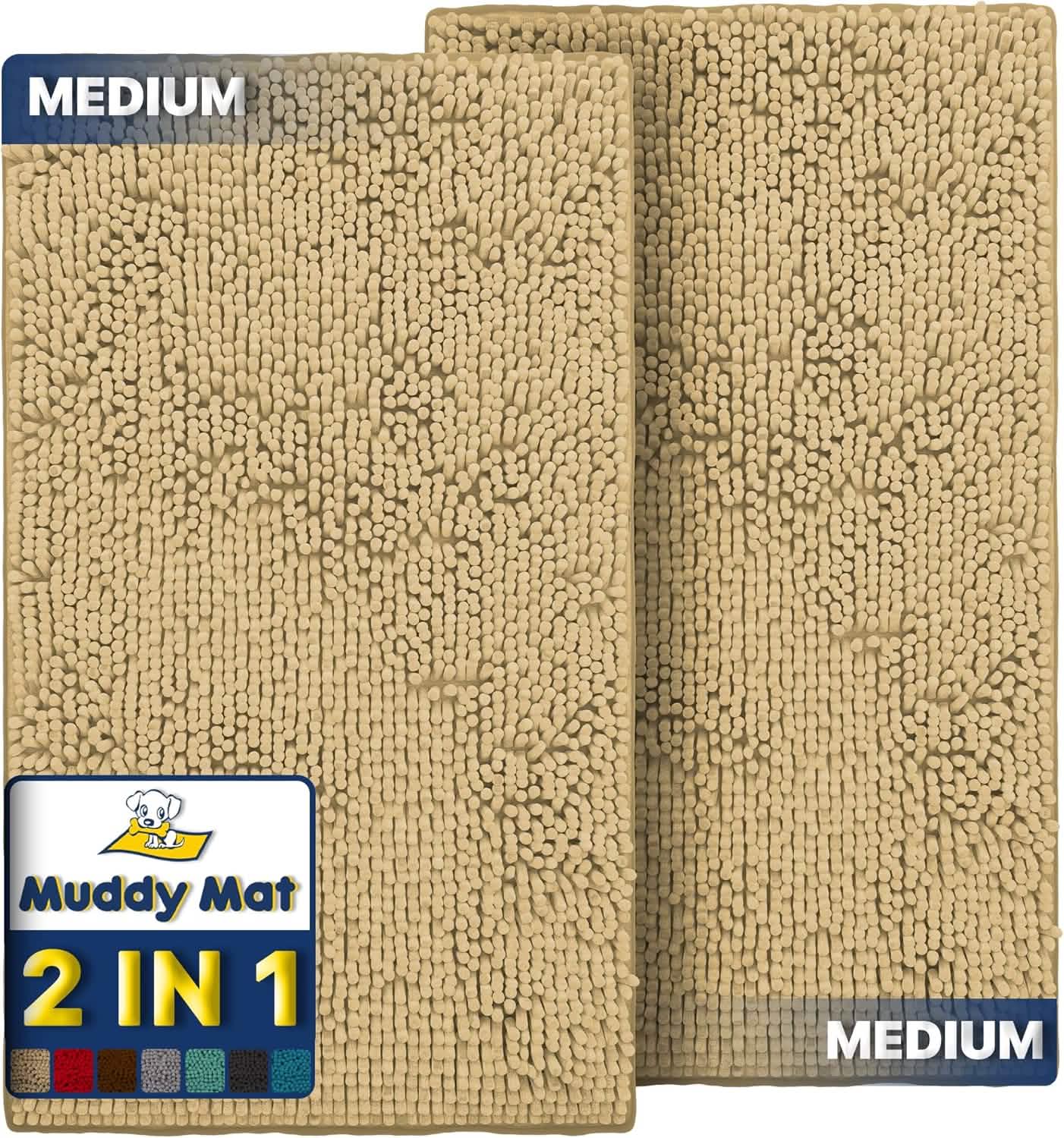 Muddy Mat® - Anti-Mud Dog Door Mat - Pack of 2