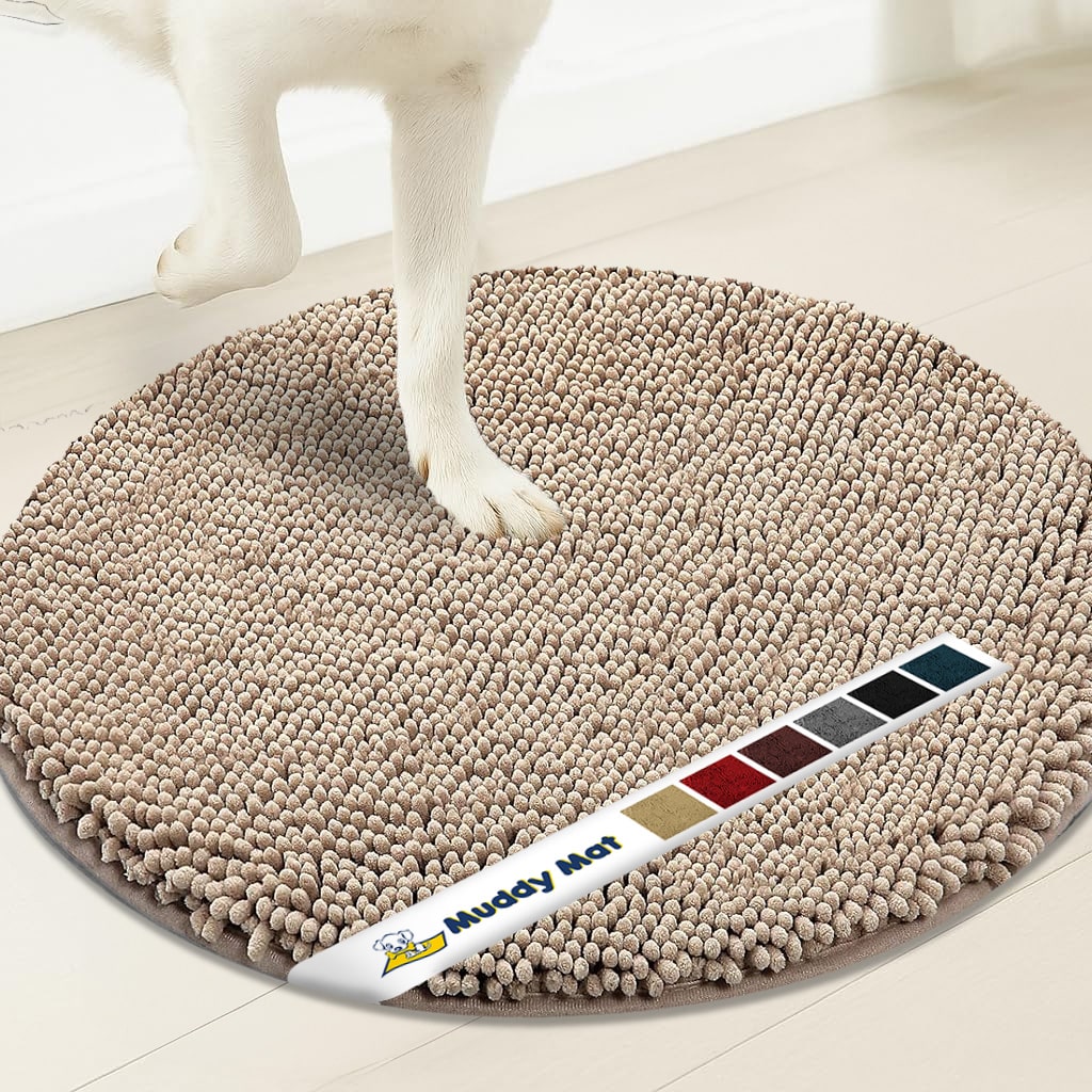 Muddy Mat® Super Absorbent Microfiber Dog Door Round Mat