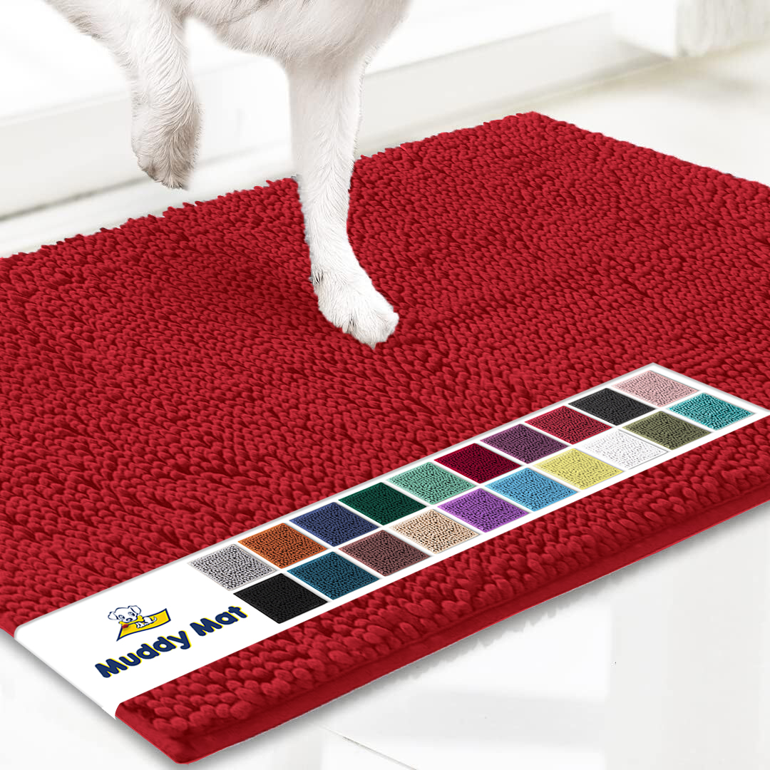 Muddy Mat® - Anti-Mud Dog Door Mat - Red