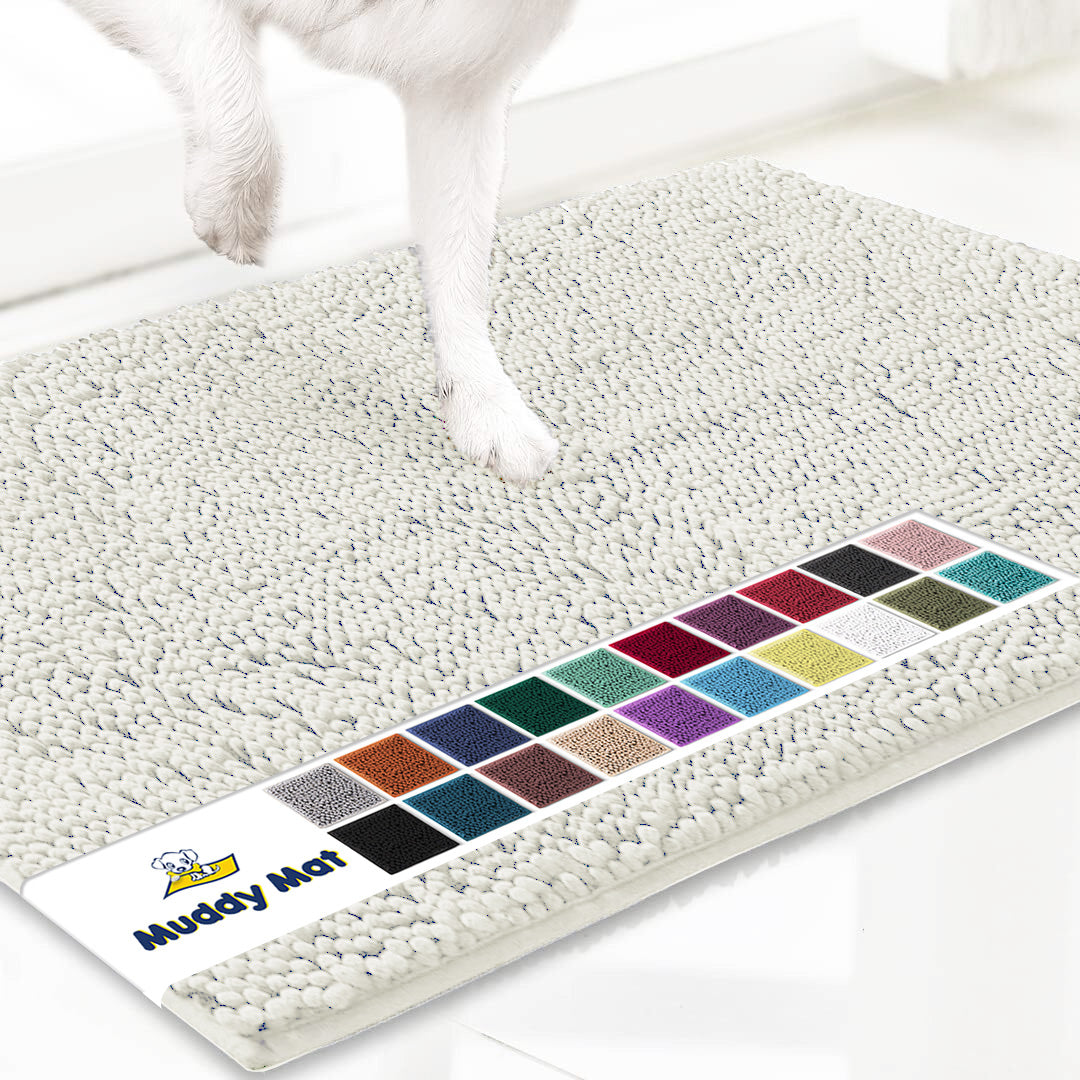 Muddy Mat® - Anti-Mud Dog Door Mat - White