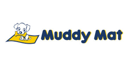 Front view of Muddy Mat protective pet mat showcasing its dog-friendly design with a neutral background