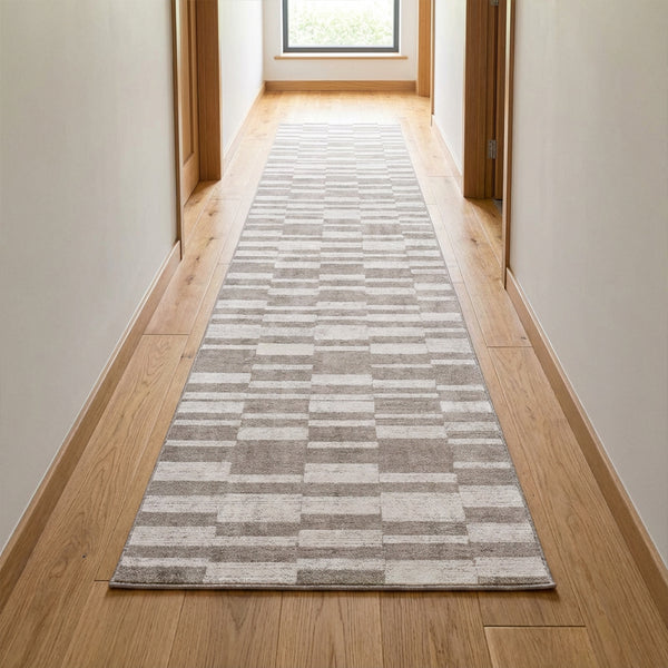 Muddy Mat® Brickline Washable Area Rugs for Living Room, Bedroom & Dining Room – Modern Soft Low Pile Non Slip Carpet – Pet Friendly Waterproof Foldable Rugs for Home
