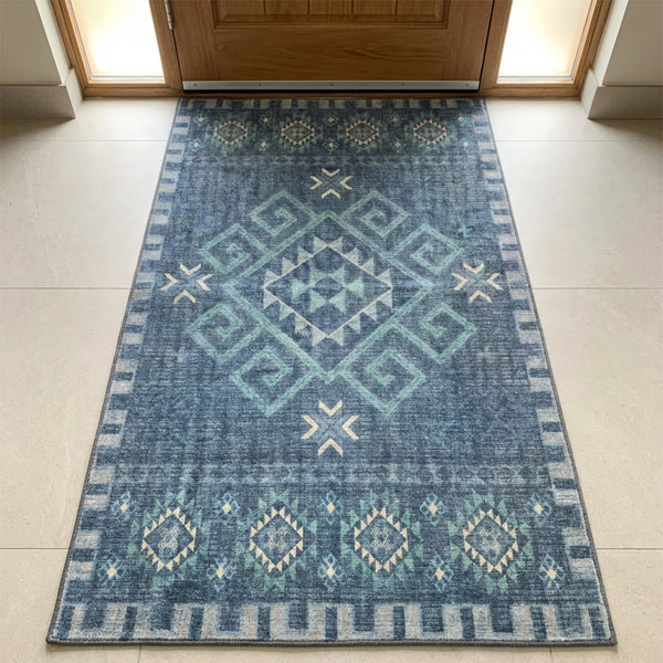 Muddy Mat® Mesa Washable Area Rugs for Living Room, Bedroom & Dining Room – Modern Soft Low Pile Non Slip Carpet – Pet Friendly Waterproof Foldable Rugs for Home