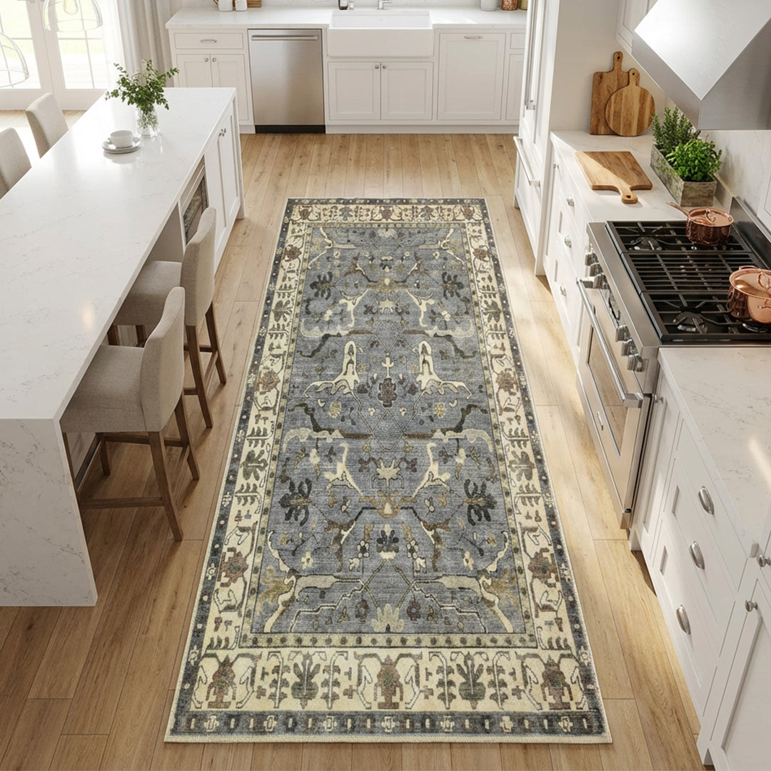 Muddy Mat® Duskfall Washable Area Rugs for Living Room, Bedroom & Dining Room – Modern Soft Low Pile Non Slip Carpet – Pet Friendly Waterproof Foldable Rugs for Home
