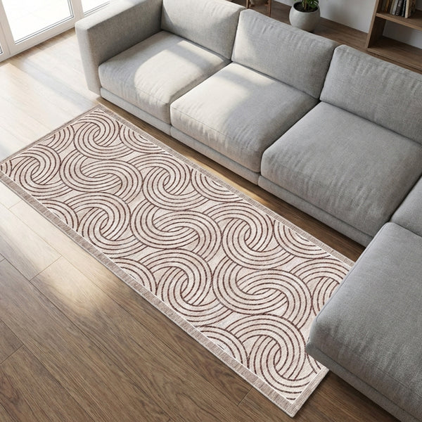 Muddy Mat® Orbit Washable Area Rugs for Living Room, Bedroom & Dining Room – Modern Soft Low Pile Non Slip Carpet – Pet Friendly Waterproof Foldable Rugs for Home