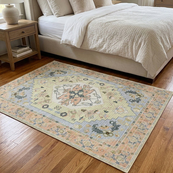 Muddy Mat® Sorrento Washable Area Rugs for Living Room, Bedroom & Dining Room – Modern Soft Low Pile Non Slip Carpet – Pet Friendly Waterproof Foldable Rugs for Home