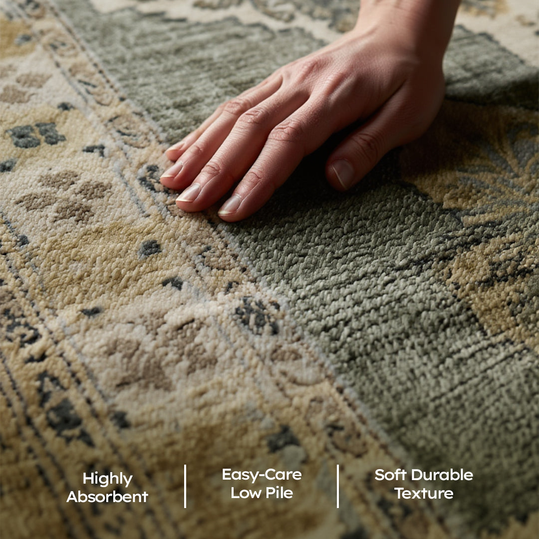 Muddy Rags Muddy Mat® Muddy Carpet Monarch Washable Area Rugs for Living Room, Be