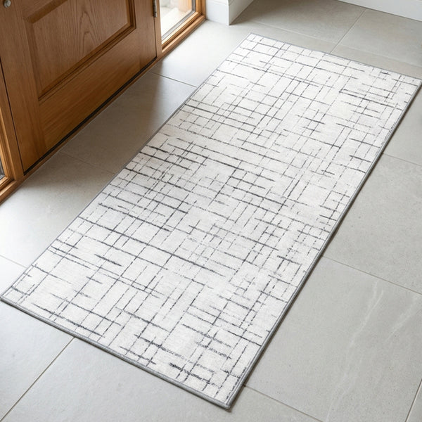 Muddy Mat® Strata Washable Area Rugs for Living Room, Bedroom & Dining Room – Modern Soft Low Pile Non Slip Carpet – Pet Friendly Waterproof Foldable Rugs for Home