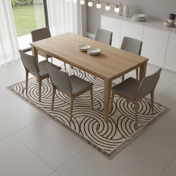 Muddy Mat® Orbit Washable Area Rugs for Living Room, Bedroom & Dining Room – Modern Soft Low Pile Non Slip Carpet – Pet Friendly Waterproof Foldable Rugs for Home