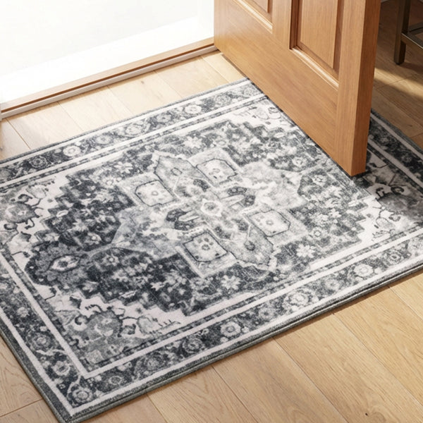 Muddy Mat® Onyx Washable Area Rugs for Living Room, Bedroom & Dining Room – Modern Soft Low Pile Non Slip Carpet – Pet Friendly Waterproof Foldable Rugs for Home