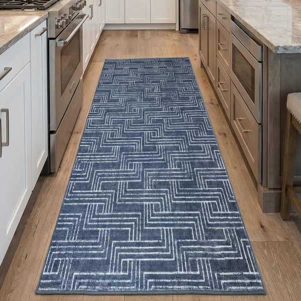 Muddy Mat® Cipher Washable Area Rugs for Living Room, Bedroom & Dining Room – Modern Soft Low Pile Non Slip Carpet – Pet Friendly Waterproof Foldable Rugs for Home