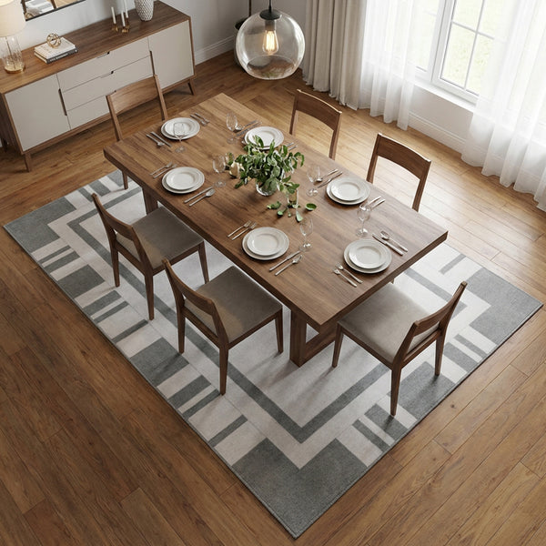 Muddy Mat® Trellis Washable Area Rugs for Living Room, Bedroom & Dining Room – Modern Soft Low Pile Non Slip Carpet – Pet Friendly Waterproof Foldable Rugs for Home