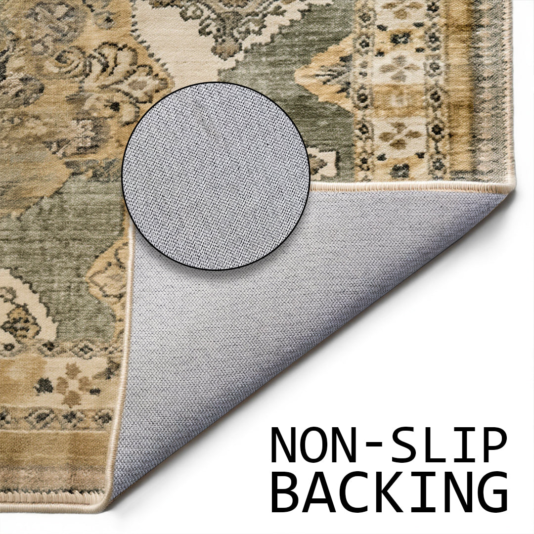 Muddy Mat® Monarch Washable Area Rugs for Living Room, Bedroom & Dining Room – Modern Soft Low Pile Non Slip Carpet – Pet Friendly Waterproof Foldable Rugs for Home