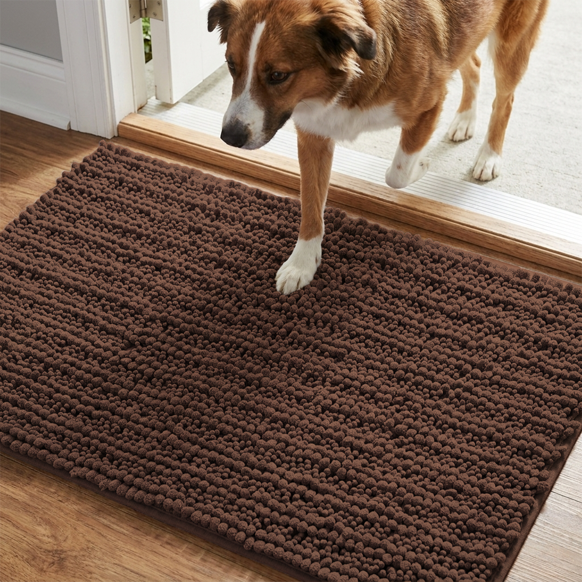 Muddy Mat® DuoMax Dog Door Mat for Muddy Paws – Dual-Texture Absorbent Mat Chenille Entryway Muddy Carpet®, Microfiber Quick Dry, Slip Resistant Machine Washable Indoor Mat