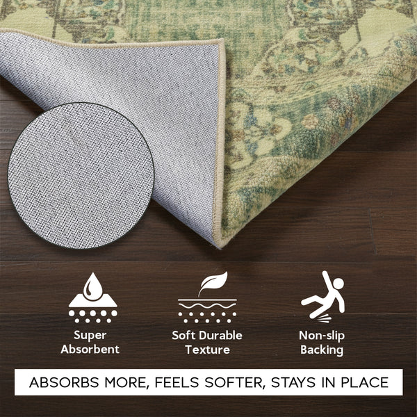 Muddy Mat® Majestic Washable Area Rugs for Living Room, Bedroom & Dining Room – Modern Soft Low Pile Non Slip Carpet – Pet Friendly Waterproof Foldable Rugs for Home