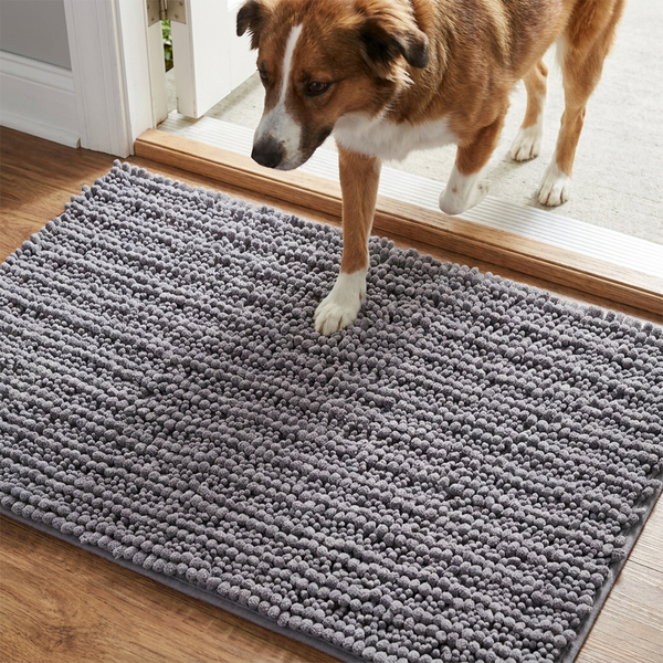 Muddy Mat® DuoMax Dog Door Mat for Muddy Paws – Dual-Texture Absorbent Mat Chenille Entryway Muddy Carpet®, Microfiber Quick Dry, Slip Resistant Machine Washable Indoor Mat
