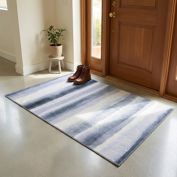 Muddy Mat® Mist Washable Area Rugs for Living Room, Bedroom & Dining Room – Modern Soft Low Pile Non Slip Carpet – Pet Friendly Waterproof Foldable Rugs for Home
