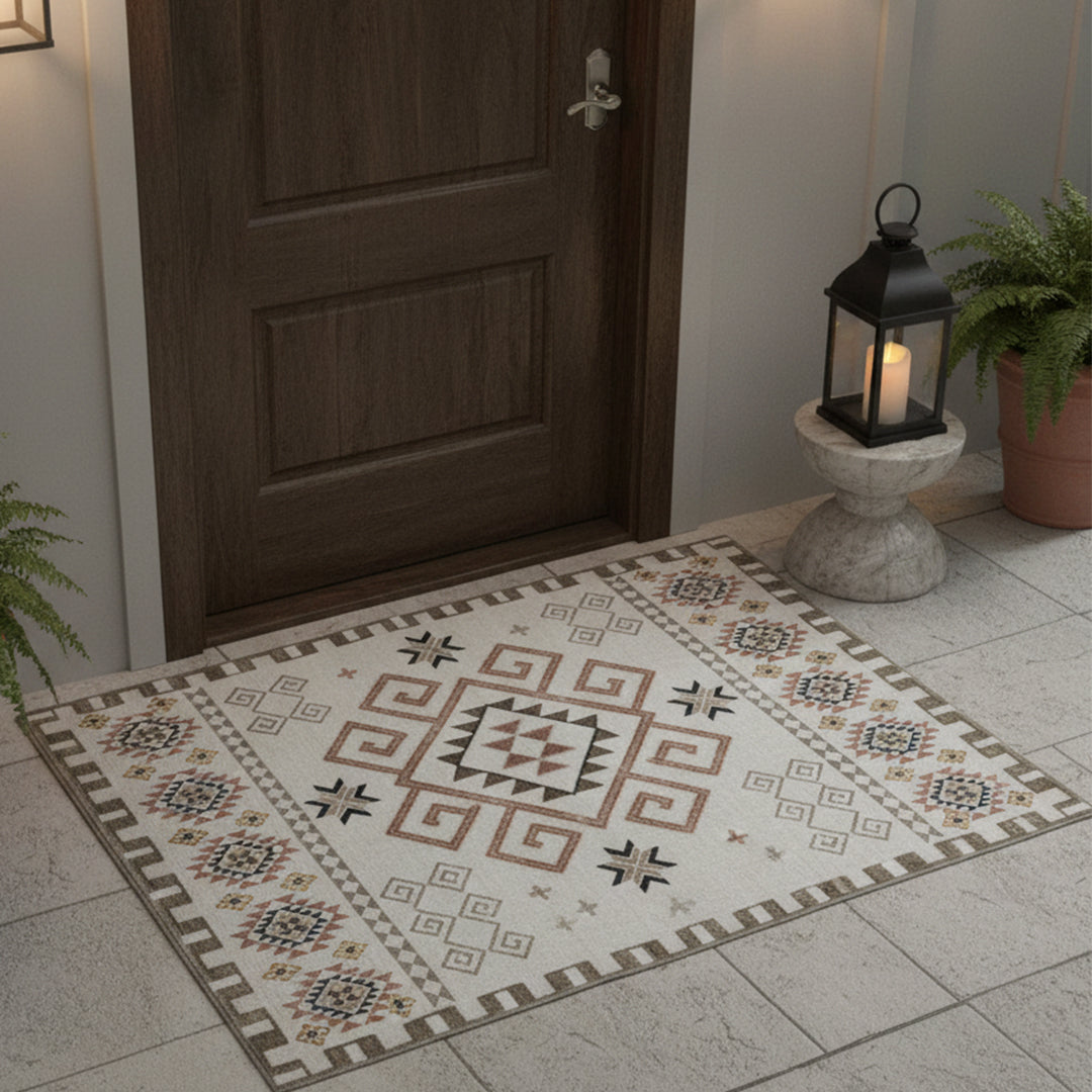 Muddy Mat® Sedona Washable Area Rugs for Living Room, Bedroom & Dining Room – Modern Soft Low Pile Non Slip Carpet – Pet Friendly Waterproof Foldable Rugs for Home