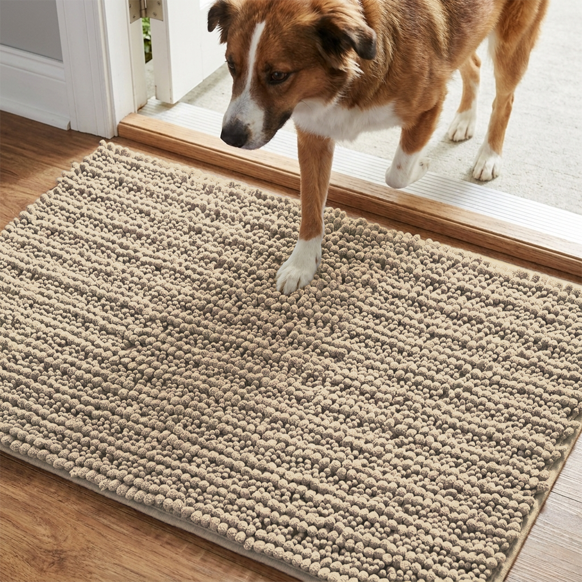 Muddy Mat® DuoMax Dog Door Mat for Muddy Paws – Dual-Texture Absorbent Mat Chenille Entryway Muddy Carpet®, Microfiber Quick Dry, Slip Resistant Machine Washable Indoor Mat