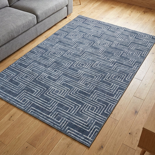 Muddy Mat® Cipher Washable Area Rugs for Living Room, Bedroom & Dining Room – Modern Soft Low Pile Non Slip Carpet – Pet Friendly Waterproof Foldable Rugs for Home