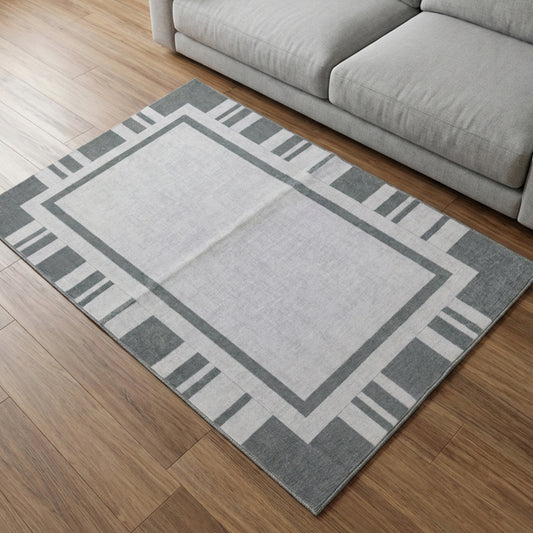 Muddy Mat® Trellis Washable Area Rugs for Living Room, Bedroom & Dining Room – Modern Soft Low Pile Non Slip Carpet – Pet Friendly Waterproof Foldable Rugs for Home
