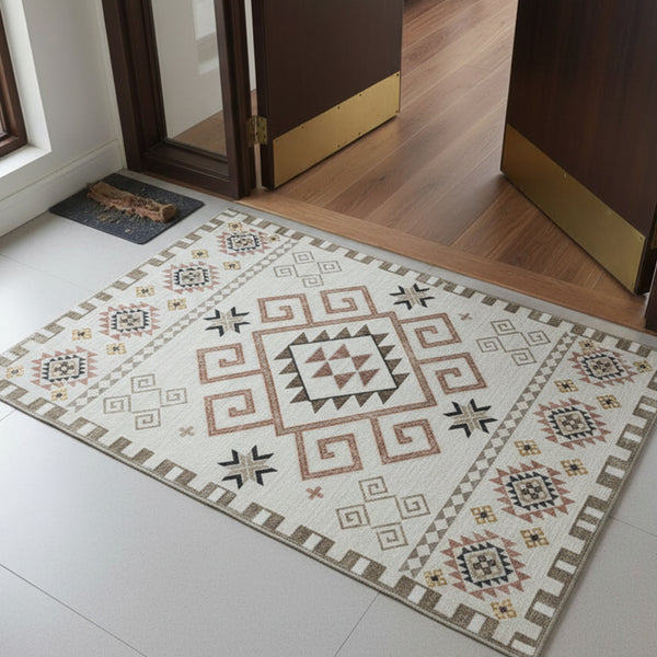 Muddy Mat® Sedona Washable Area Rugs for Living Room, Bedroom & Dining Room – Modern Soft Low Pile Non Slip Carpet – Pet Friendly Waterproof Foldable Rugs for Home