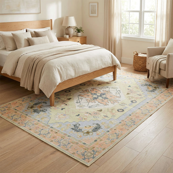 Muddy Mat® Sorrento Washable Area Rugs for Living Room, Bedroom & Dining Room – Modern Soft Low Pile Non Slip Carpet – Pet Friendly Waterproof Foldable Rugs for Home