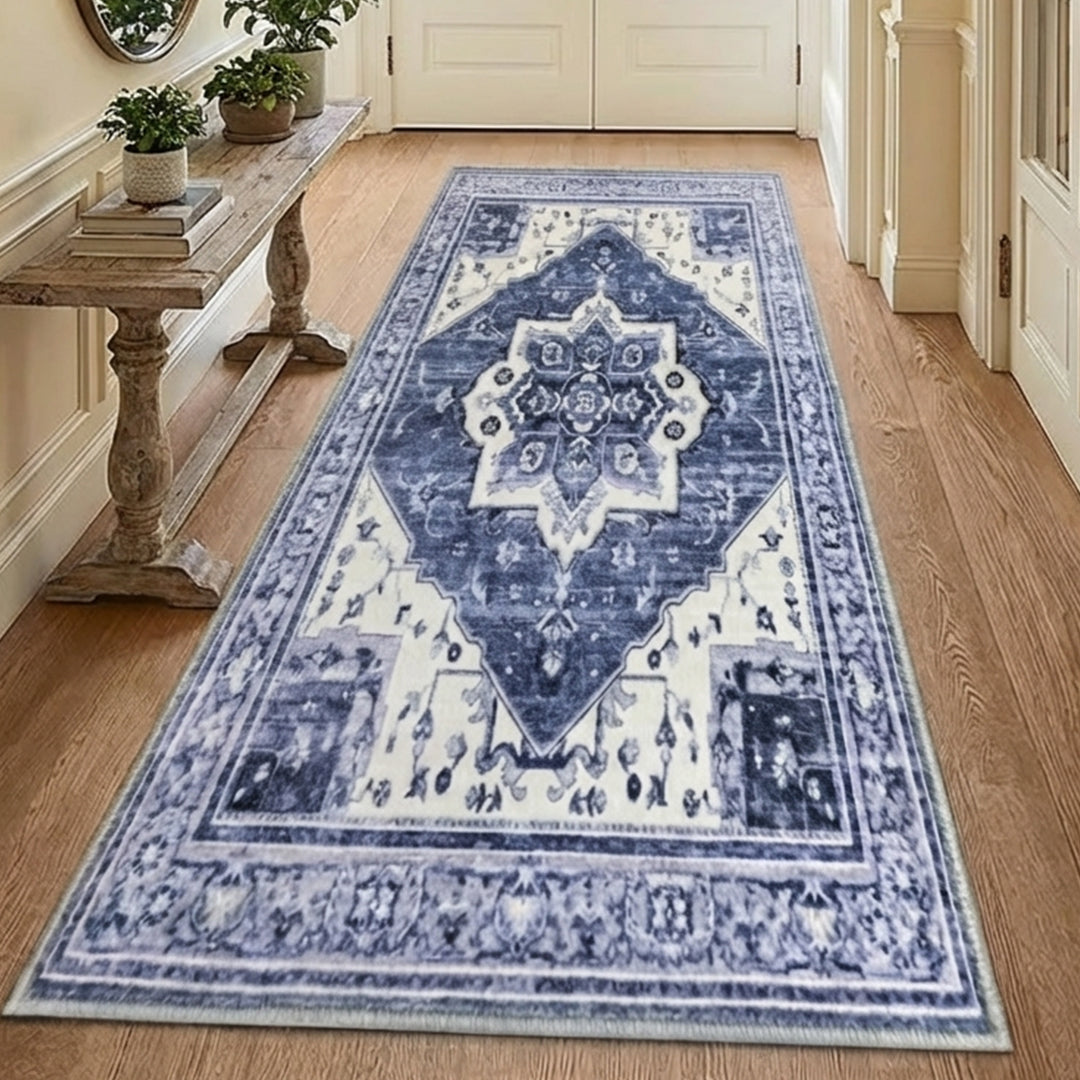 Muddy Mat® Admiral Washable Area Rugs for Living Room, Bedroom & Dining Room – Modern Soft Low Pile Non Slip Carpet – Pet Friendly Waterproof Foldable Rugs for Home