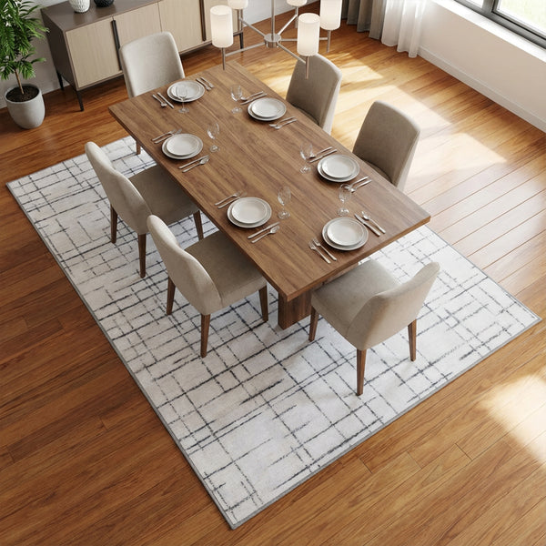 Muddy Mat® Strata Washable Area Rugs for Living Room, Bedroom & Dining Room – Modern Soft Low Pile Non Slip Carpet – Pet Friendly Waterproof Foldable Rugs for Home