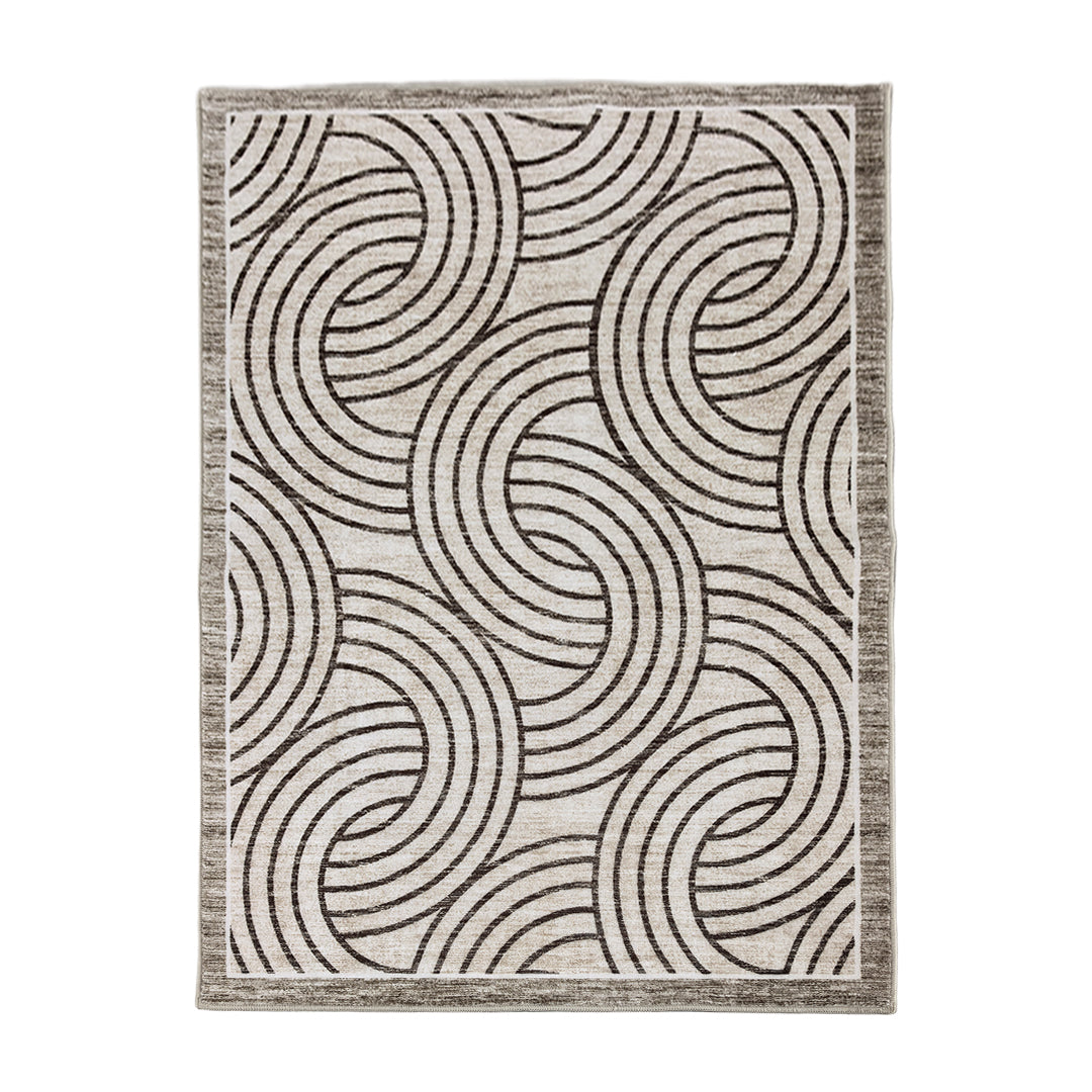 Muddy Mat® Orbit Washable Area Rugs for Living Room, Bedroom & Dining Room – Modern Soft Low Pile Non Slip Carpet – Pet Friendly Waterproof Foldable Rugs for Home