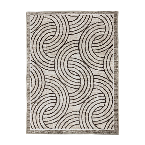 Muddy Mat® Orbit Washable Area Rugs for Living Room, Bedroom & Dining Room – Modern Soft Low Pile Non Slip Carpet – Pet Friendly Waterproof Foldable Rugs for Home