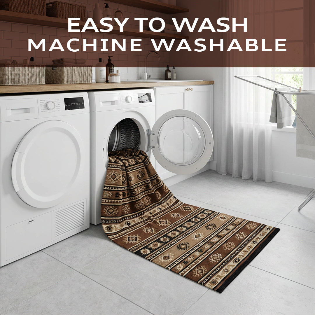 Muddy Carpet Nomad Washable Area Rugs for Living Room, Bedroom