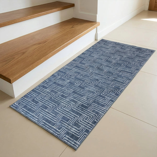 Muddy Mat® Cipher Washable Area Rugs for Living Room, Bedroom & Dining Room – Modern Soft Low Pile Non Slip Carpet – Pet Friendly Waterproof Foldable Rugs for Home