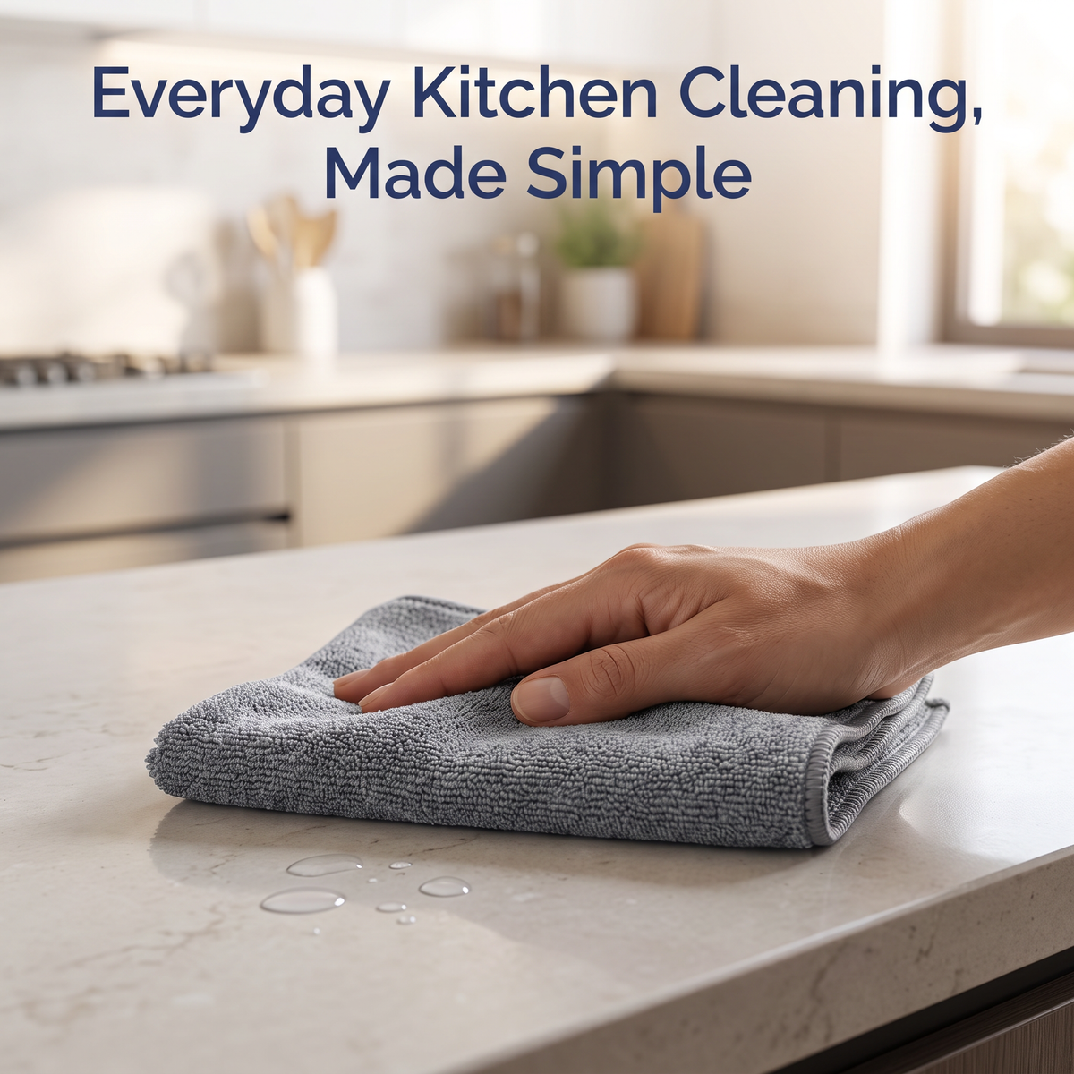 Muddy Mat® Kitchen Towels 3 Pack - Super Absorbent Microfiber Dish Cloths, Quick Dry Soft Cleaning Towels for Dishes, Counters and Spills, Machine Washable, Grey 11.8" x 11.8"