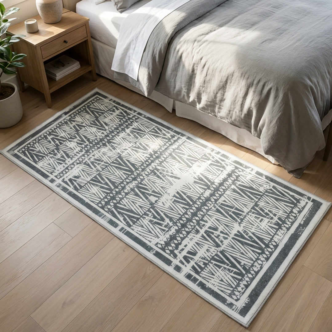 Muddy Mat® Zenith Washable Area Rugs for Living Room, Bedroom & Dining Room – Modern Soft Low Pile Non Slip Carpet – Pet Friendly Waterproof Foldable Rugs for Home