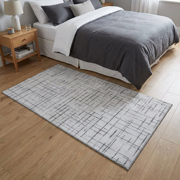 Muddy Mat® Strata Washable Area Rugs for Living Room, Bedroom & Dining Room – Modern Soft Low Pile Non Slip Carpet – Pet Friendly Waterproof Foldable Rugs for Home