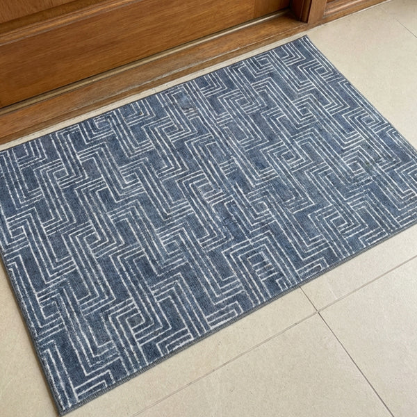 Muddy Mat® Cipher Washable Area Rugs for Living Room, Bedroom & Dining Room – Modern Soft Low Pile Non Slip Carpet – Pet Friendly Waterproof Foldable Rugs for Home
