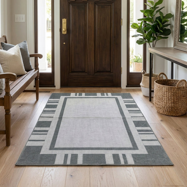 Muddy Mat® Trellis Washable Area Rugs for Living Room, Bedroom & Dining Room – Modern Soft Low Pile Non Slip Carpet – Pet Friendly Waterproof Foldable Rugs for Home