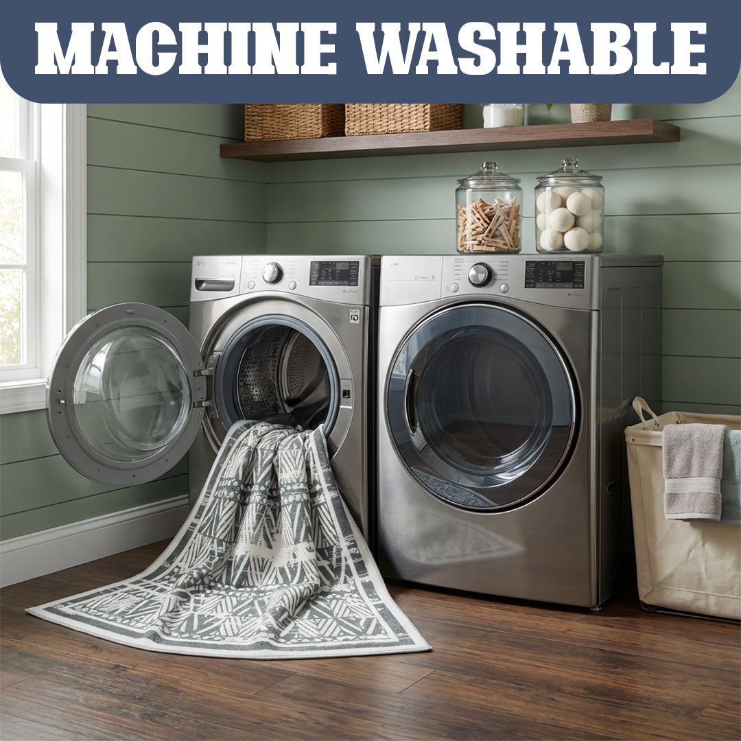 Muddy Rags Muddy Mat® Zenith Washable Area Rugs for Living Room, Bedroom & Dining