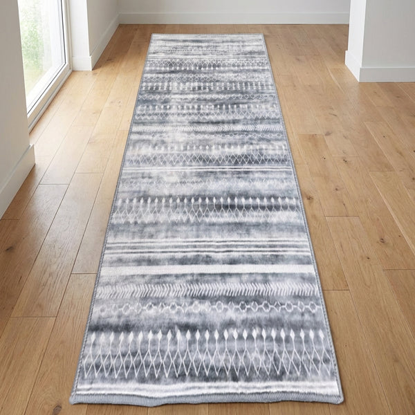 Muddy Mat® Greyline Washable Area Rugs for Living Room, Bedroom & Dining Room – Modern Soft Low Pile Non Slip Carpet – Pet Friendly Waterproof Foldable Rugs for Home