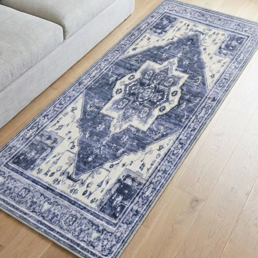 Muddy Mat® Admiral Washable Area Rugs for Living Room, Bedroom & Dining Room – Modern Soft Low Pile Non Slip Carpet – Pet Friendly Waterproof Foldable Rugs for Home