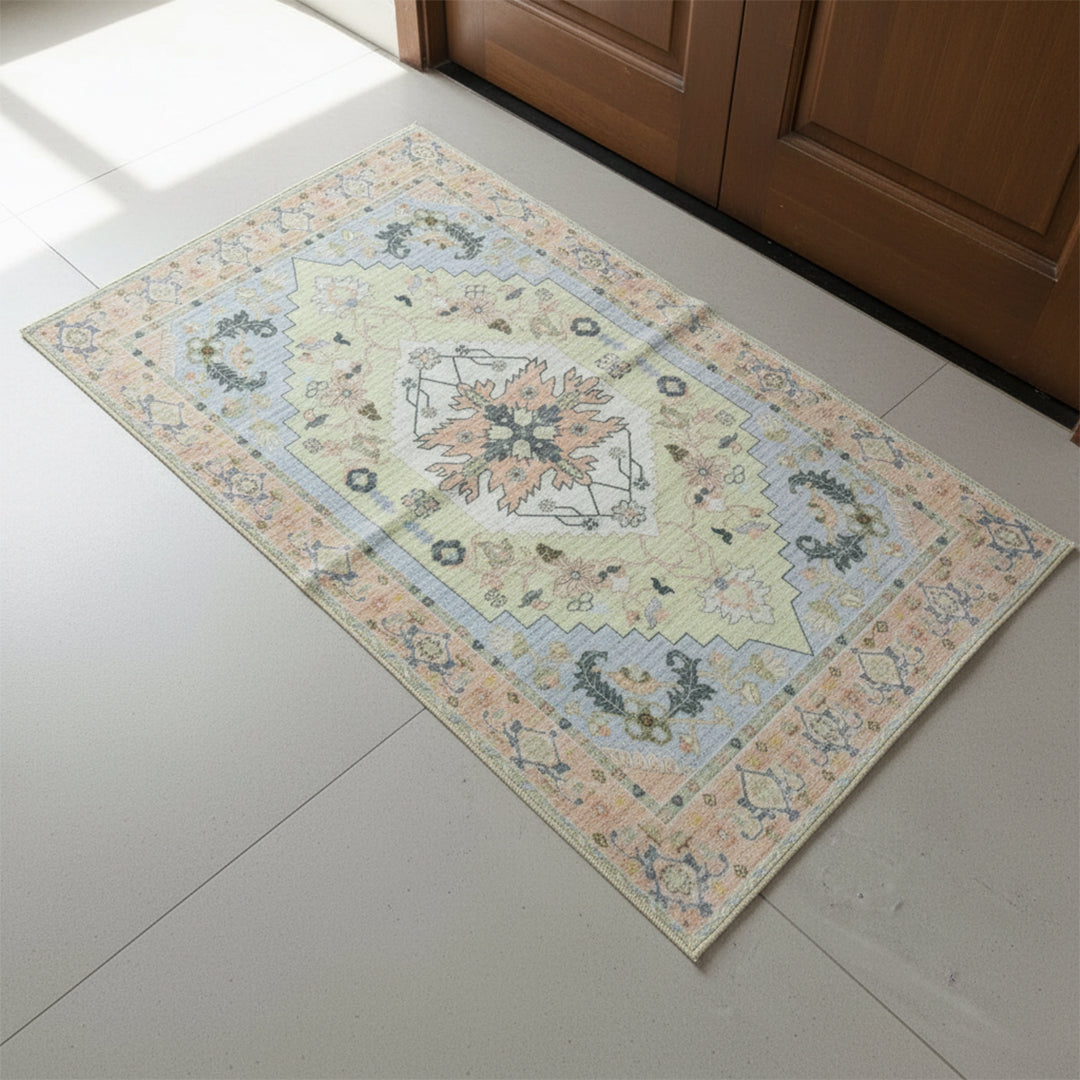 Muddy Mat® Sorrento Washable Area Rugs for Living Room, Bedroom & Dining Room – Modern Soft Low Pile Non Slip Carpet – Pet Friendly Waterproof Foldable Rugs for Home