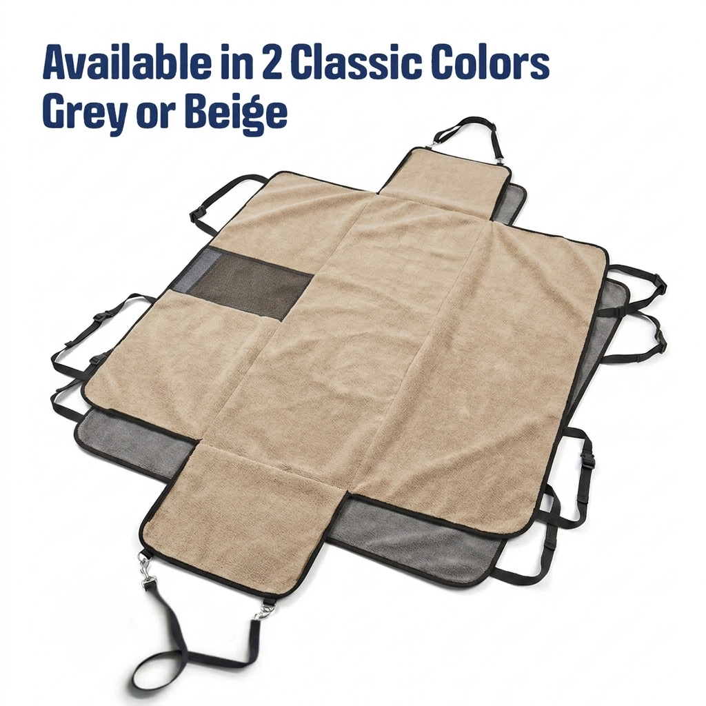 Muddy Mat® Petite Chenille Dog Car Seat Cover for Back Seat, 100% Waterproof Dog Hammock for Car, SUVs & Trucks, Heavy Duty, Scratch Proof Car Seat Cover, Slip Resistant Backing & Side Flaps