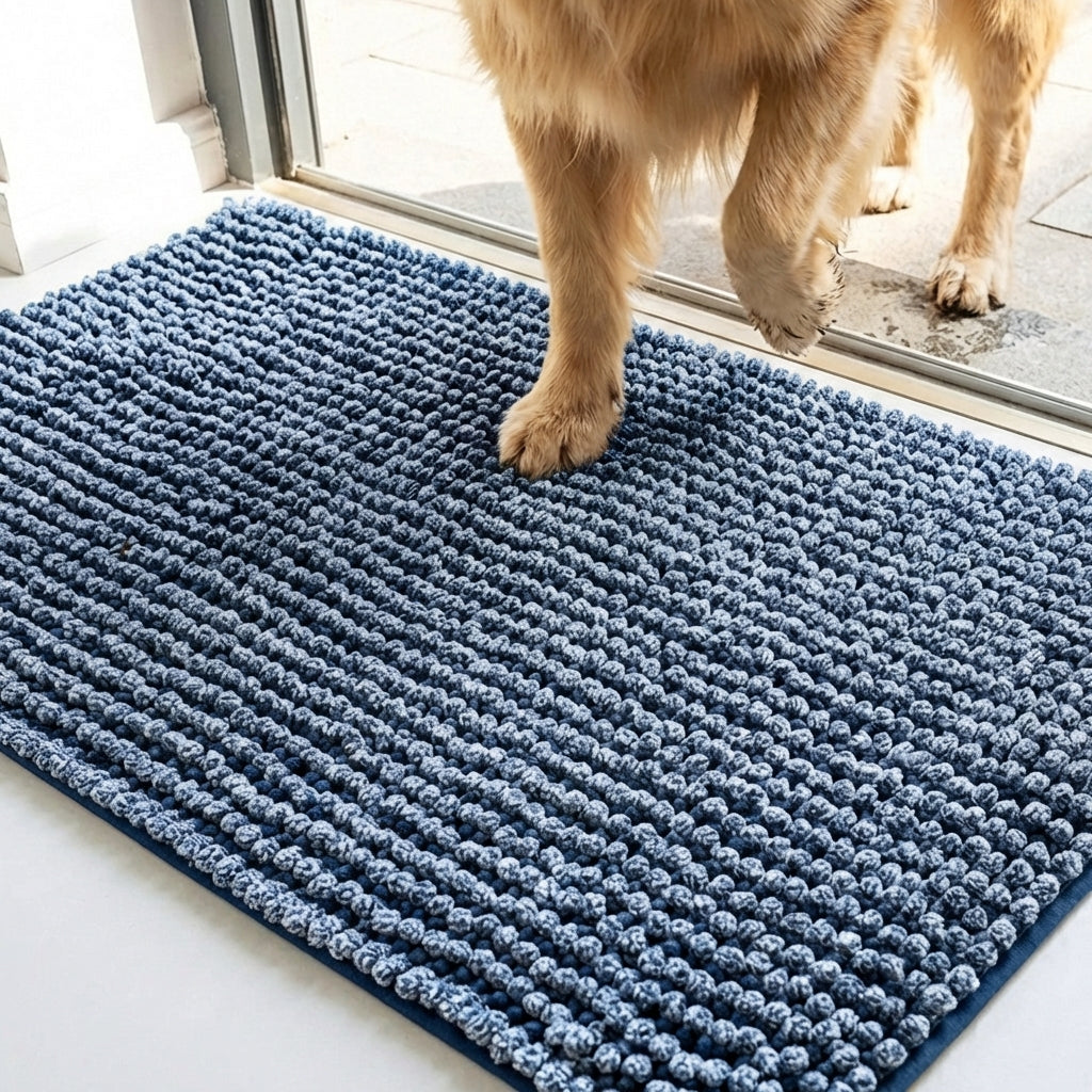 Muddy Mat® TrapMax Indoor Dog Door Mat & Bathroom Rugs – Non Slip Chenille Entryway Rug for Muddy Paws, Super Absorbent Washable Front Door Mat, Quick Dry Bath Mat